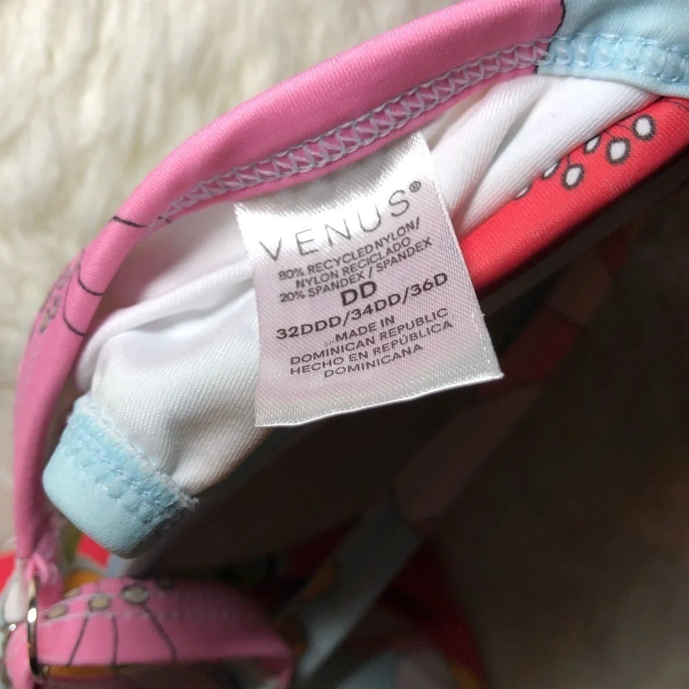 VENUS Pink and Red Bikini Swimwear DD top